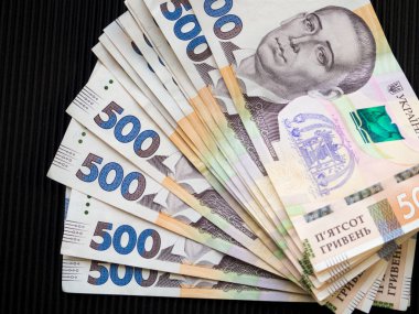 Beş yüz hryvnia banknotların arka plan