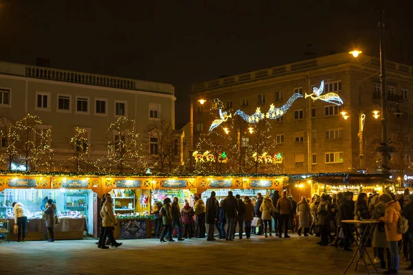Debrecen Ungarn Dezember 2021 Historische Ungarische Stadt Kossuth Platz Der — Stockfoto