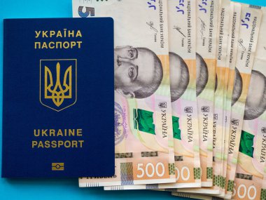 Beş yüz hryvnia banknotların arka plan