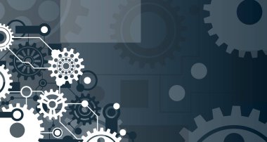 Teknoloji vitesleri, Geometrik tekerlekleri olan soyut teknolojik teçhizatlar. Vektör vitesleri modern mekanizma endüstriyel konsepti. Ep.1.Yüksek teknoloji iletişim konsepti yenilik arka plan vektörü