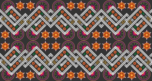 Motif Sans Couture Géométrique Ethnique Ikat Papier Peint Oriental Design — Image vectorielle