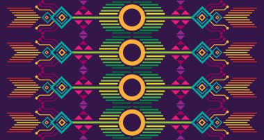 Etnik dikeysiz şekiller desen geometrik soyut EP11.Tasarım arkaplan, halı, duvar kağıdı, giysi, ambalaj, Batik, kumaş, Vektör