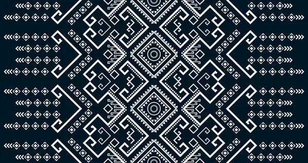 幾何学的な垂直シームレスなパターン白抽象的な民族デザイン先住民Ep 18背景 カーペット バティック ファブリック ベクトルのためのデザイン — ストックベクタ