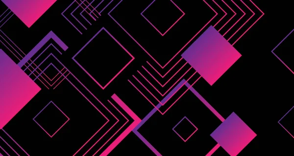 Tecnología Abstracto Geométrico Púrpura Moderno Elegante Suave Oscuro Banner Fondo — Archivo Imágenes Vectoriales