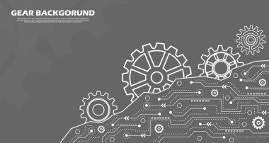 Fütürist geometrik veri soyut çark deseni. Gri teknoloji arka plan ep.2.yüksek teknoloji iletişim konsepti yenilik arka plan vektörü