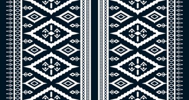 Geometrik dikey desensiz beyaz soyut etnik tasarım yerli EP.35.Arka plan, halı, duvar kağıdı, giysi, ambalaj, Batik, kumaş, Vektör için tasarım