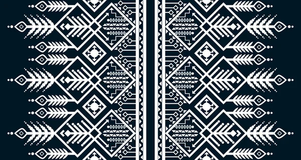Diseño Geométrico Vertical Sin Costura Blanco Abstracto Étnico Indígena Design — Archivo Imágenes Vectoriales