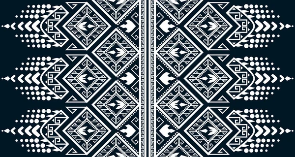 幾何学的な垂直シームレスなパターン白抽象的な民族デザイン先住民Ep デザインの背景 カーペット バティック ベクトル — ストックベクタ