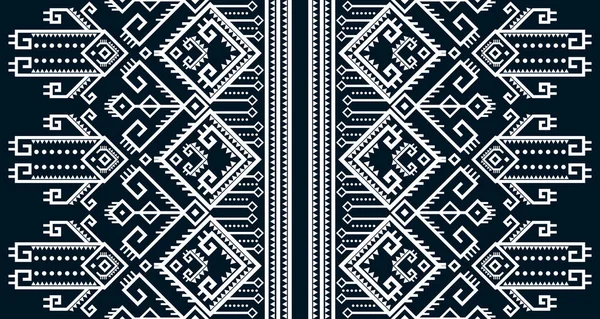 Geométrica Vertical Sem Costura Padrão Branco Abstrato Étnico Design Indígena —  Vetores de Stock
