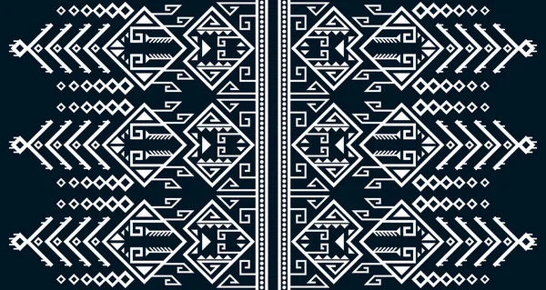 Geométrica Vertical Sem Costura Padrão Branco Abstrato Étnico Design Indígena — Vetor de Stock