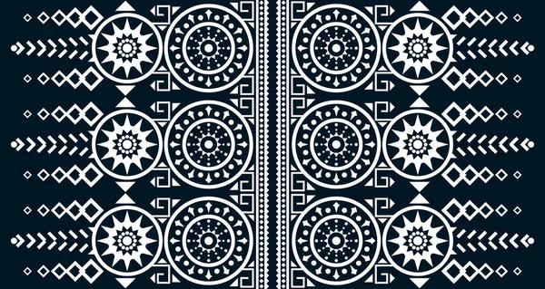 幾何学的な垂直シームレスなパターン白抽象的な民族デザイン先住民Ep デザインのための背景 カーペット バティック ベクトル — ストックベクタ