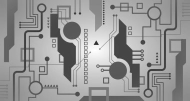 Soyut Fütüristik Teknoloji İletişim Kavramı Devre Tahtası Örnek Vektör Arkaplan EP.3.hi-teknoloji iletişim konsepti yenilik vektör çizimi geçmişi 