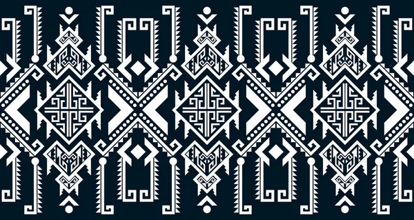 흑백으로 텍스처를 반복하는 민족적 기하학적 디자인 포장지 벡터를 Design — 스톡 벡터