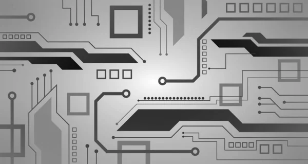 Аннотация Futuristic Technology Communication Concept Circuit Board Pattern Vector Background — стоковый вектор