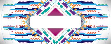 Çeşitli teknolojik elementlere sahip geometrik soyut teknoloji arka planı. Yapısal model teknoloji arkaplanı. Vektör Güvenlik dijital alanı. Sanal gizli EP.10.hi-teknoloji iletişimi 