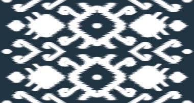 Etnik beyaz desenli kumaş taşıyıcı arka plan tasarımı. Endonezya ve diğer Asya ülkelerindeki kumaşlarda pürüzsüz EP.9.Vintage süsleme baskısı. Kumaş ve tekstil için harika, duvar kağıdı, ambalaj için.