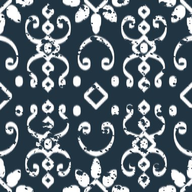 Çizgili ve sembol bohem desenli kusursuz etnik kumaş taşıyıcı kravat boyası Shibori. Arkaplan rengi değiştirilebilir. EP.2.Arkaplan, halı için tasarım