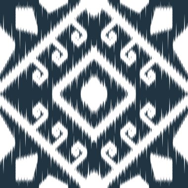 Çizgili ve sembol bohem desenli kusursuz etnik kumaş taşıyıcı kravat boyası Shibori. Arkaplan rengi değiştirilebilir. EP.63.Vintage süsleme baskısı