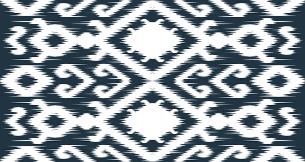 Ikat族白色图案设计布矢量背景 印度尼西亚和其他亚洲国家的织物上没有缝隙 适用于面料 纺织品 包装材料 — 图库矢量图片