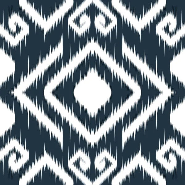 Seamless Ethnic Cloth Vector Pattern Vector Tie Dye Shibori Printed — Vettoriale Stock