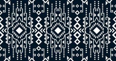 Soyut etnik geometrik baskı deseni tasarımı arka plan dokusunu siyah ve beyaz olarak tekrarlıyor. EP.14.Vintage süsleme baskısı. Kumaş ve tekstil için harika. Duvar kağıdı, ambalaj. Halı için tasarım.
