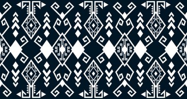 Soyut etnik geometrik baskı deseni tasarımı arka plan dokusunu siyah ve beyaz olarak tekrarlıyor. EP.19.Vintage süs baskısı. Kumaş ve tekstil için harika. Duvar kağıdı, ambalaj. Halı için tasarım.