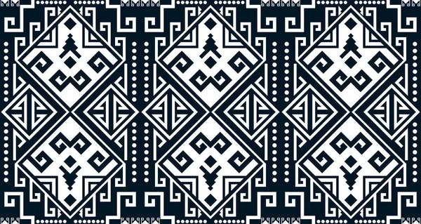 Abstract Ethnic Geometric Print Pattern Design Repeating Background Texture Black — 스톡 벡터