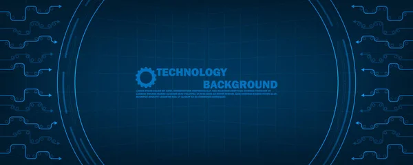 Geometric Abstract Technology Background Future Lines Dots Connection Digital Data — стоковый вектор
