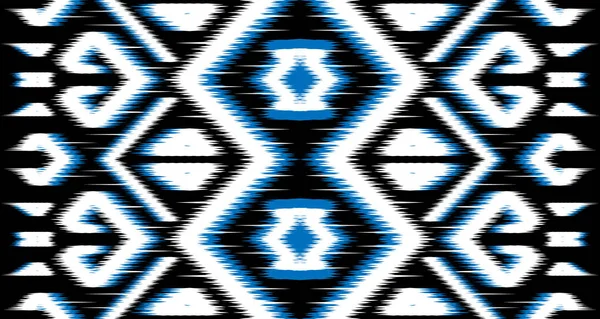 Ikat Motif Sans Couture Ethnique Motif Géométrique Tissu Vectoriel Fond — Image vectorielle