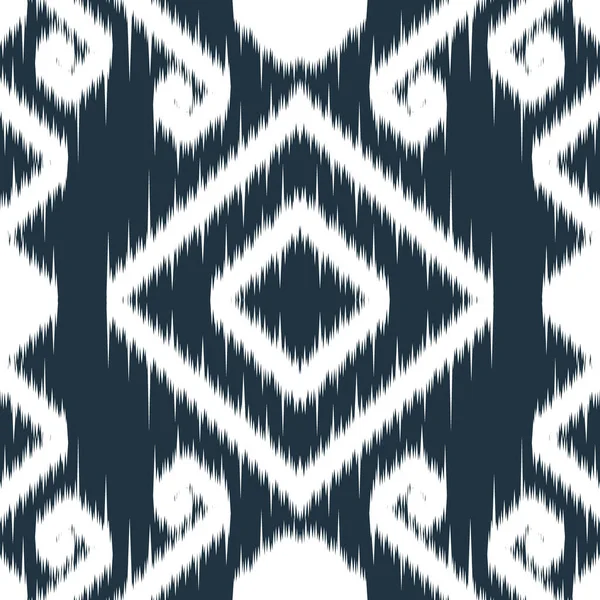 Seamless Ethnic Cloth Vector Pattern Vector Tie Dye Shibori Printed — Vetor de Stock