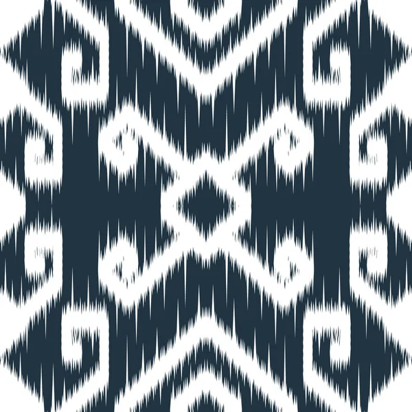 Seamless Ethnic Cloth Vector Pattern Vector Tie Dye Shibori Printed —  Vetores de Stock