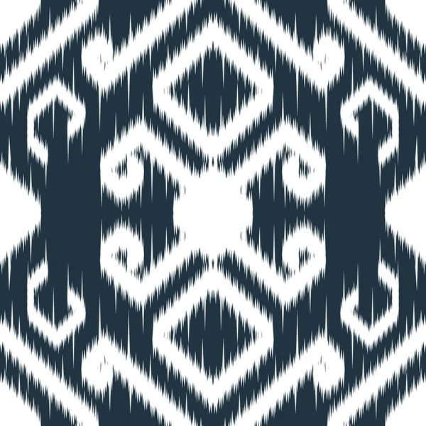 Seamless Ethnic Cloth Vector Pattern Vector Tie Dye Shibori Printed — Vector de stock