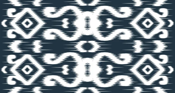 Ikat Ethnic White Pattern Design Cloth Vector Background Seamless Fabric Stockillustratie
