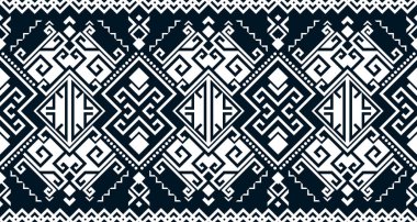Soyut etnik geometrik baskı deseni tasarımı arka plan dokusunu siyah ve beyaz olarak tekrarlıyor. EP.68.Klasik süs baskısı. Kumaş ve tekstil için harika, duvar kağıdı, ambalaj için.