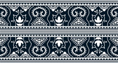 Abstract ethnic geometric print pattern design repeating background texture in black and white. EP.86.Vintage ornament print. Great for fabric and textile, wallpaper, packaging
