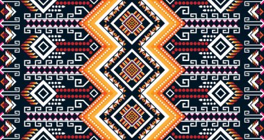 Abstract geometric vertical seamless pattern design indigenous black background EP.4.Vintage ornament print. Great for fabric and textile, wallpaper, packaging