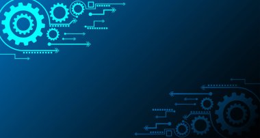 Geomatics Technology Abstract gear model drives the electronic network of the future.digital data background EP.1.hi-tech communication concept innovation vector illustration background 