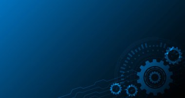 Geomatics Technology Abstract gear model drives the electronic network of the future.digital data background EP.5.hi-tech communication concept innovation vector illustration background 