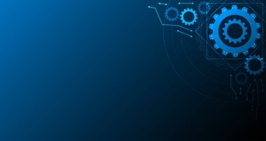 Geomatics Technology Abstract gear model drives the electronic network of the future.digital data background EP.6.hi-tech communication concept innovation vector illustration background 