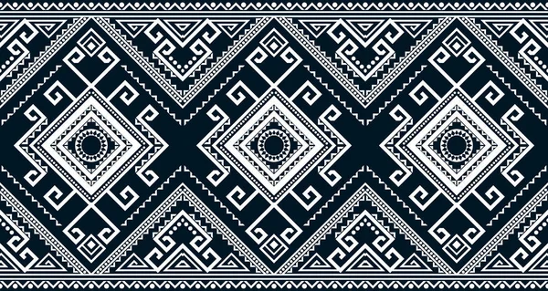 Abstract Ethnic Geometric Print Pattern Design Repeating Background Texture Black — Stock vektor
