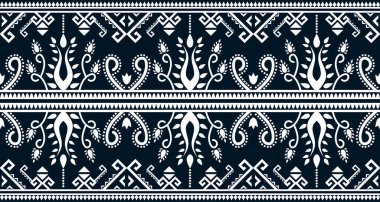 Soyut etnik geometrik baskı deseni tasarımı arka plan dokusunu siyah ve beyaz olarak tekrarlıyor. EP.100.Vintage süs baskısı. Kumaş ve tekstil için harika, duvar kağıdı, ambalaj için.