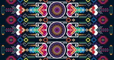 Soyut geometrik dikey dikey desensiz dizayn yerel siyah arkaplan EP.41.Vintage süsleme baskısı. Kumaş ve tekstil için harika, duvar kağıdı, ambalaj için.