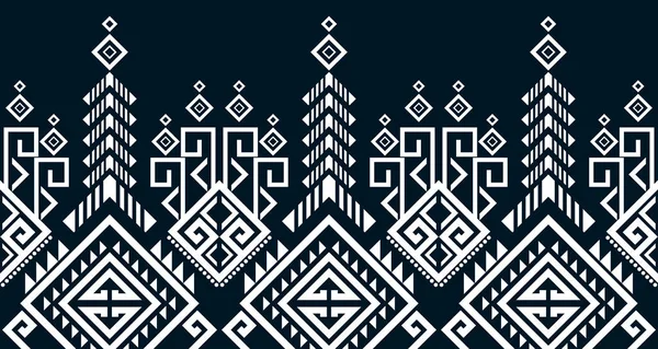 Абстрактный Этнический Узор Бесшовный Дизайн Линии Белого Ацтекского Геометрического Фона — стоковый вектор
