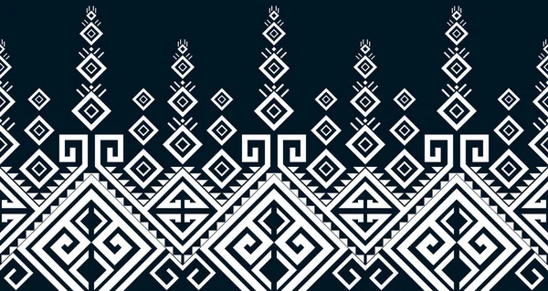 Абстрактный Этнический Узор Бесшовный Дизайн Линии Белого Ацтекского Геометрического Фона — стоковый вектор