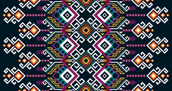 Abstrakte Geometrische Vertikale Nahtlose Muster Design Indigenen Schwarzen Hintergrund Vintage — Stockvektor