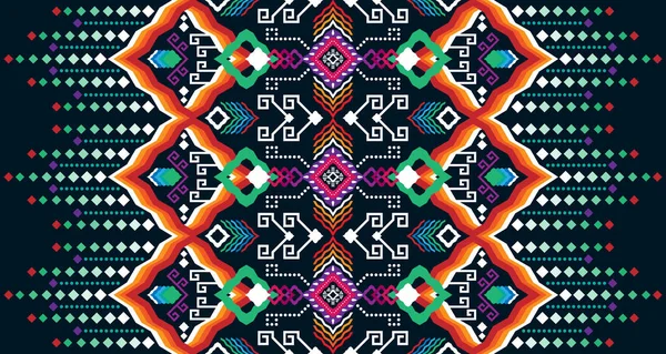 Abstrakte Geometrische Vertikale Nahtlose Muster Design Indigenen Schwarzen Hintergrund Vintage — Stockvektor