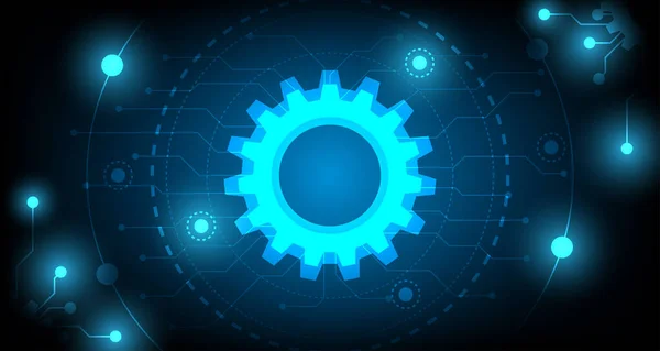 Geomatische Versnelling Drijft Elektronische Cirkel Technologie Abstracte Technologie Innovatie Concept — Stockvector