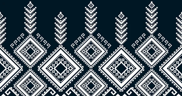 Abstracto Patrón Étnico Línea Diseño Sin Costuras Blanco Fondo Geométrico — Vector de stock