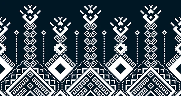 Padrão Étnico Abstrato Linha Design Sem Costura Branco Azteca Fundo —  Vetores de Stock