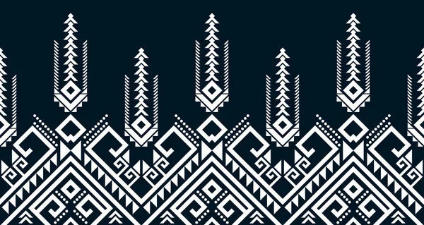 抽象的な民族パターンシームレスなデザインラインホワイト アステカ幾何学的背景Ep ヴィンテージ装飾プリント ファブリックとテキスタイル パッケージのための素晴らしい — ストックベクタ